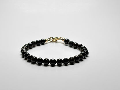 Golden Sheen Obsidian | 14kt Gold